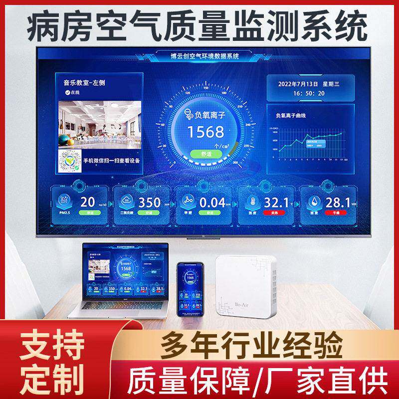 医院大厅病房空气质量监测系统多参数环境气体二氧化碳空气检测仪