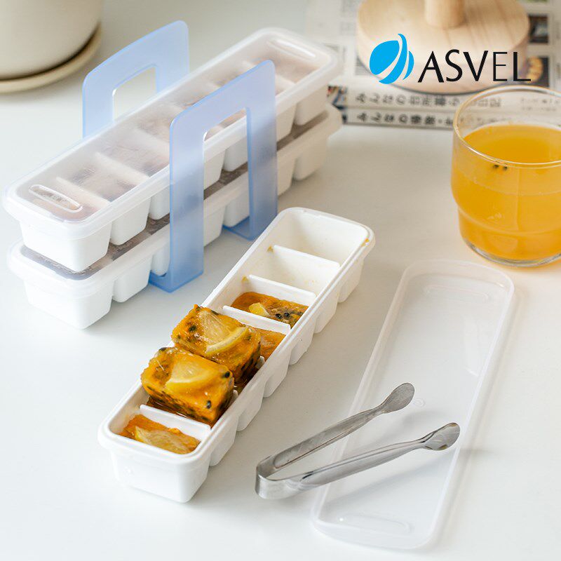 日本进口asvel百香果分装盒厨房家用冰块模具辅食制冰盒冷冻冰格