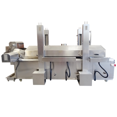 全自动连续式油炸流水线 Continuous deep frying machine 油炸机