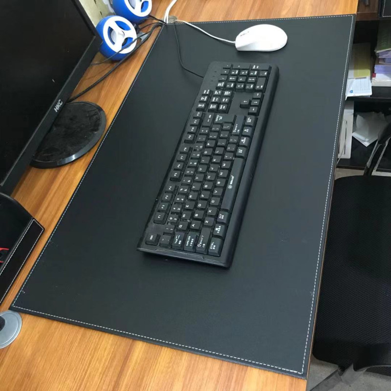 黑色防水超大号鼠标垫笔记本电脑垫书桌垫写字台桌垫防水桌面皮革