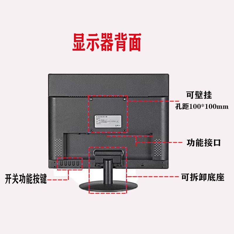 全新电脑显示器17寸方屏19寸正方形液晶高清监控屏幕办公设备挂墙