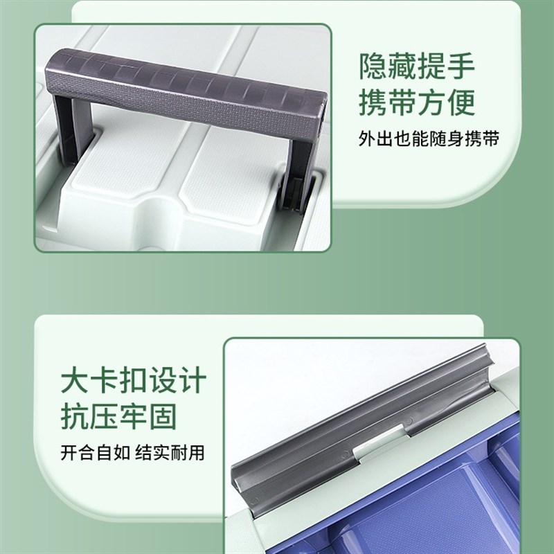 健桦R684工具箱水粉颜料箱绘画多功能大号手提收纳箱16/18/22寸