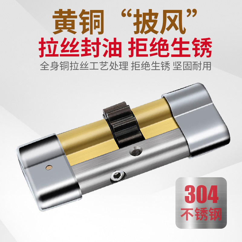 龙甲防盗门锁芯超C级家用入户大门泰祥10齿锁心B级防锡纸开启D级