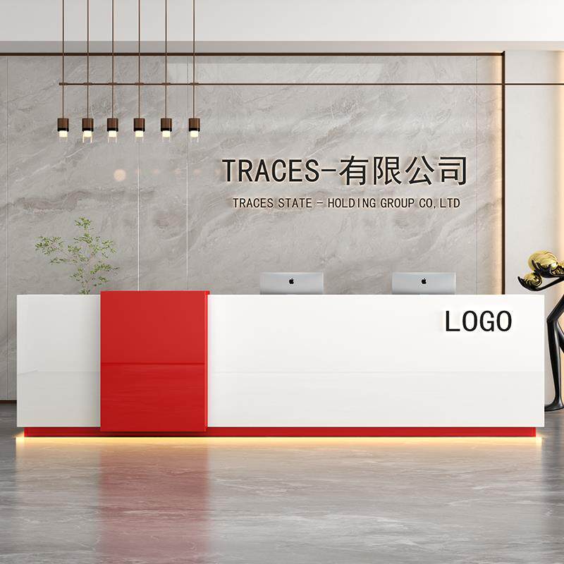 吧台收银柜台店铺小型柜台餐饮商用女装吧台桌轻奢高级感前台接待