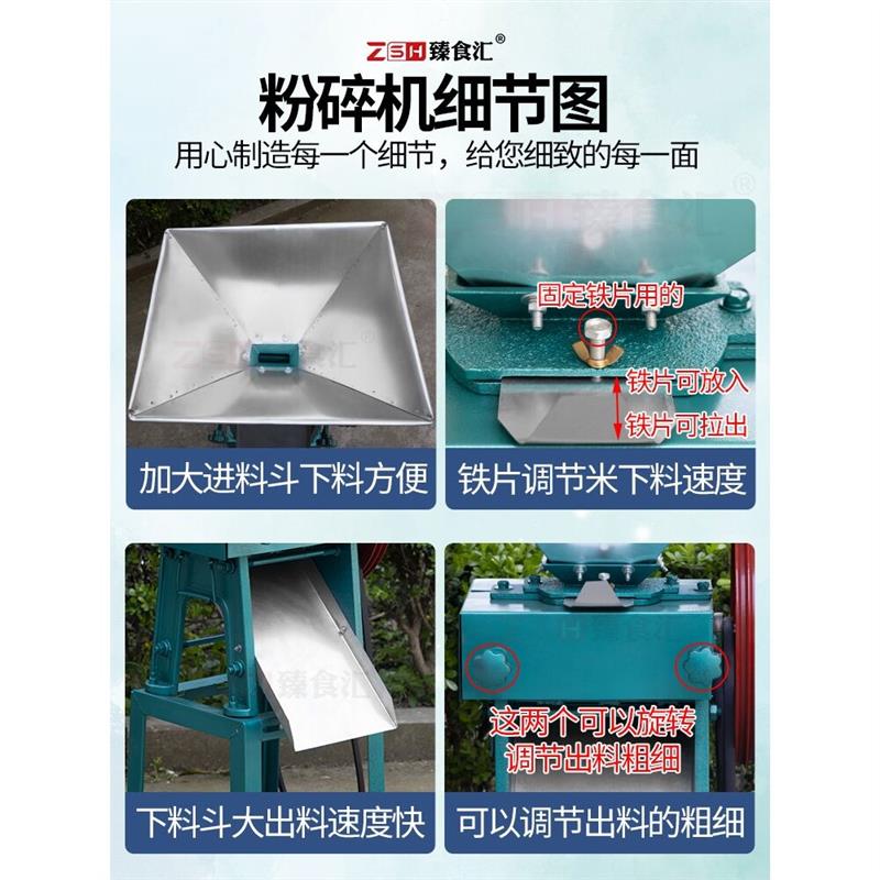 湿米打粉机三相电商用磨泡水大米粳米做年糕嵌糕皮压糕粉机粉碎机