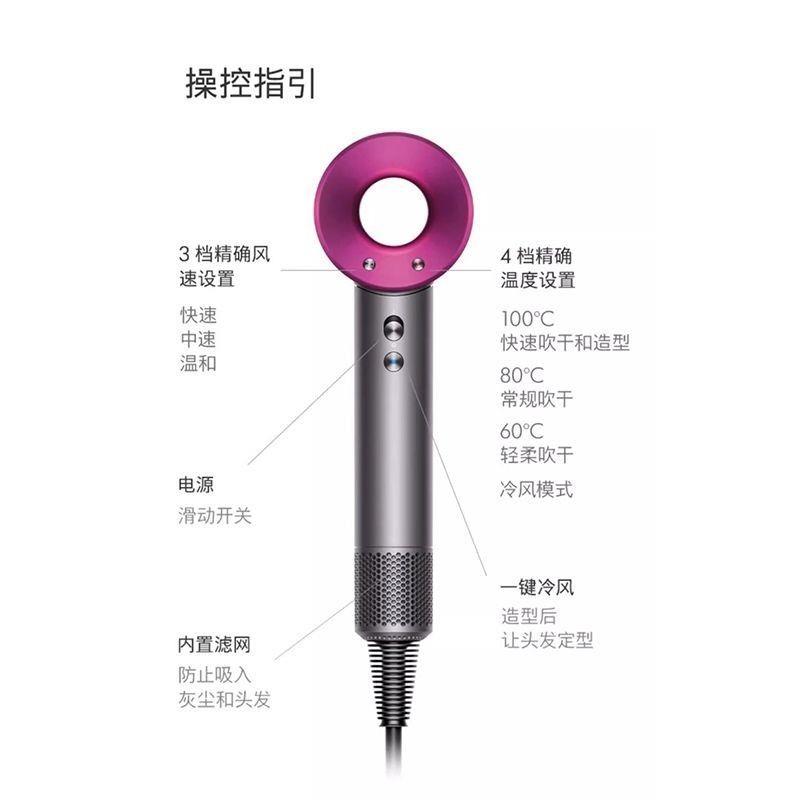 无叶电吹风机家用负离子护发大功率不伤发速干冷热风筒静音
