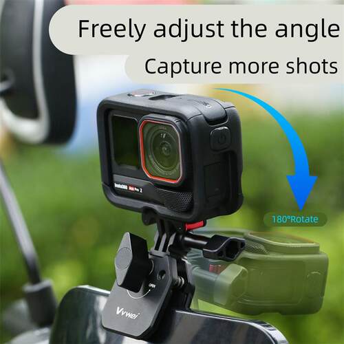 运动相机摩托车风挡夹用于Action5/Gopro13/Insta360X4X5骑行支架