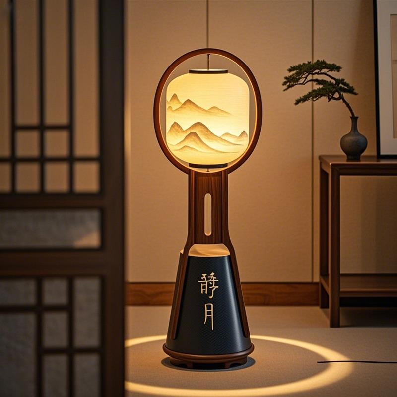 落地灯客厅走廊装饰卧室护眼家用过道楼梯茶室新中式实木书房灯具