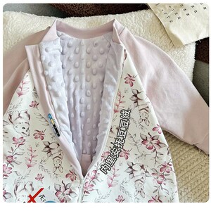 秋冬婴儿分腿睡袋豆豆绒厚款儿童防踢被保暖家居连体衣服宝宝睡衣