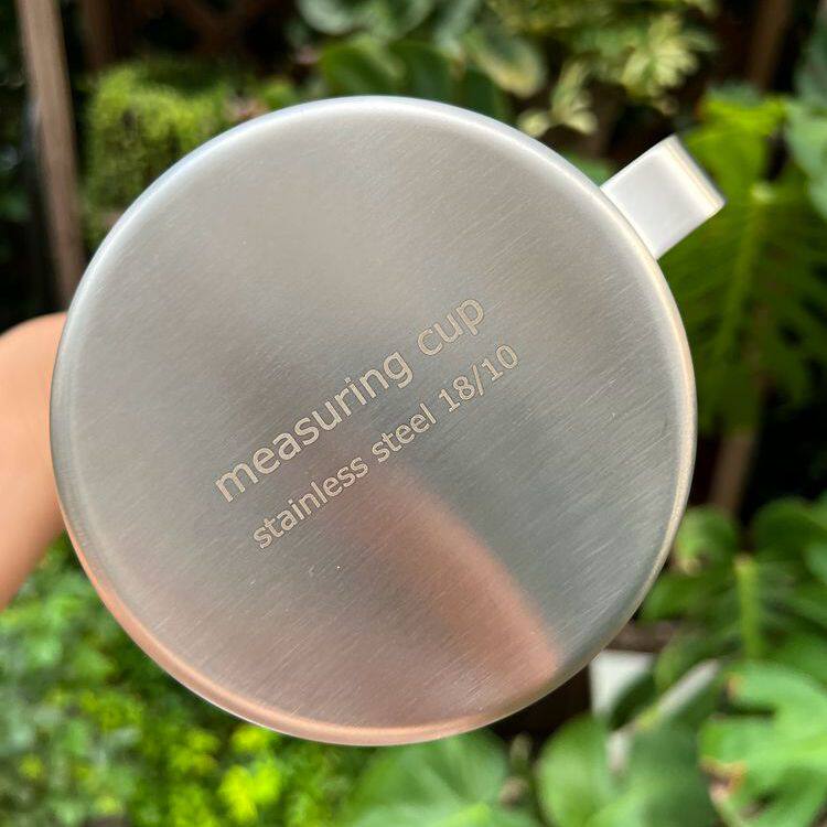 轻便304不锈钢量杯大容量厨房打蛋牛奶烘焙杯子奶茶店计量杯1升