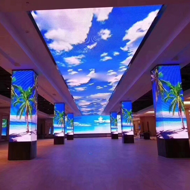 室内LED天幕显示屏 全彩艺术博物馆天花板走廊吊顶沉浸裸眼3D软屏