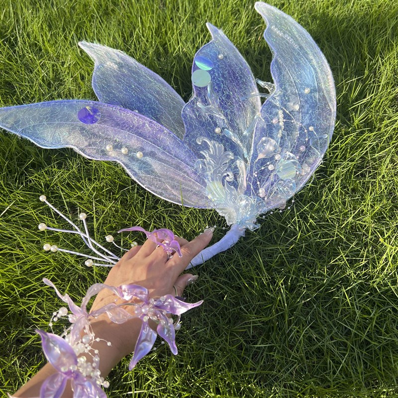 江梦原创[精灵翅膀]手捧花蝴蝶仙子手持权杖手拎浪漫唯美结婚礼物