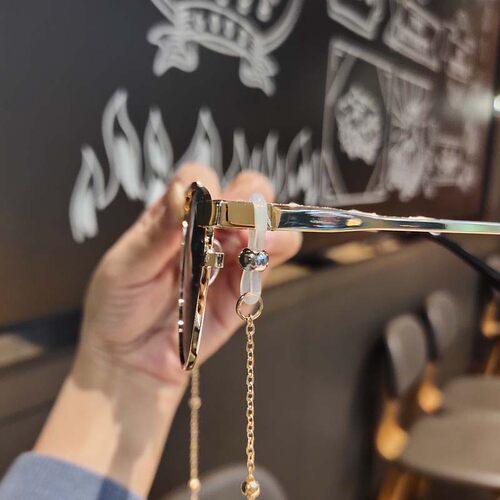 儿童眼镜链条挂脖金色金属链条太阳眼镜挂链眼镜框链子防滑链装饰