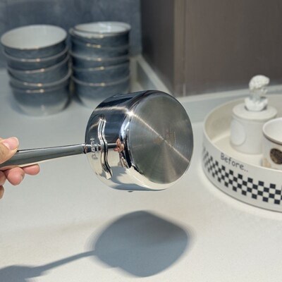 小怪兽304不锈钢迷你小奶锅浇油锅烘培黄油小锅宝宝辅食锅10/12cm