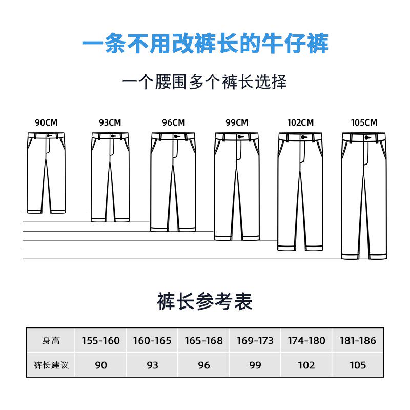 【定制裤长】2025年新款休闲黑色百搭宽松阔腿裤春夏男士牛仔裤子