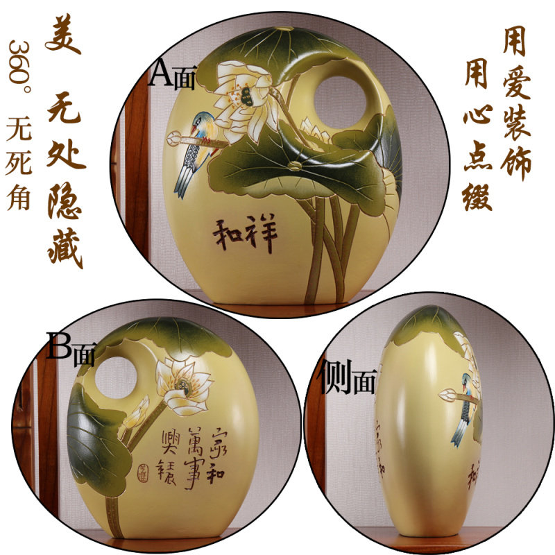 新中式陶瓷客厅隔断柜工艺小摆件中国民族复古风玄关博古架装饰品