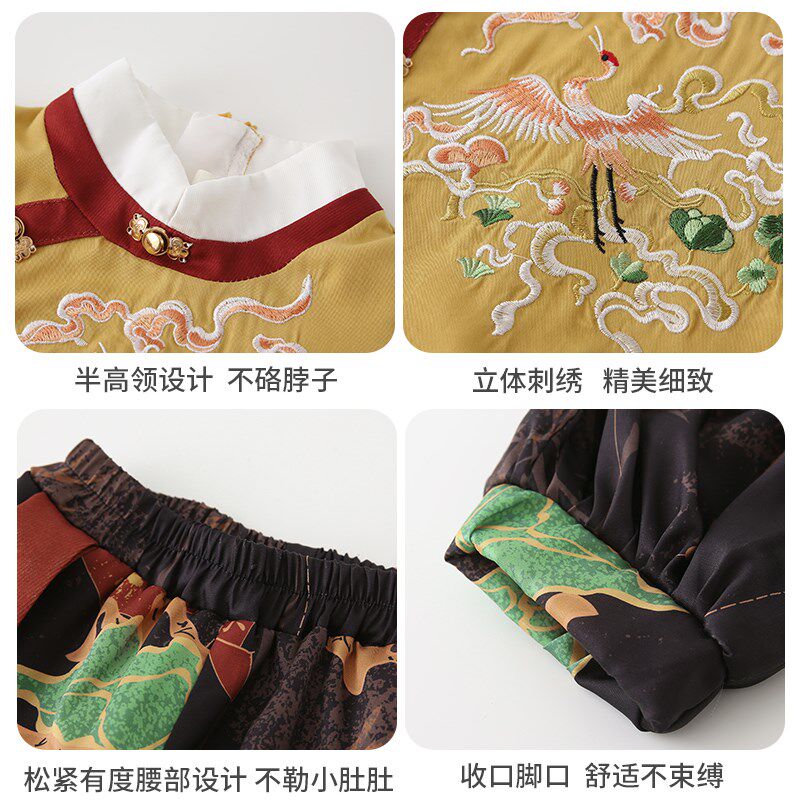 男孩国风汉服套装男童唐装春秋季新款宝宝古装长袖高端新中式儿童