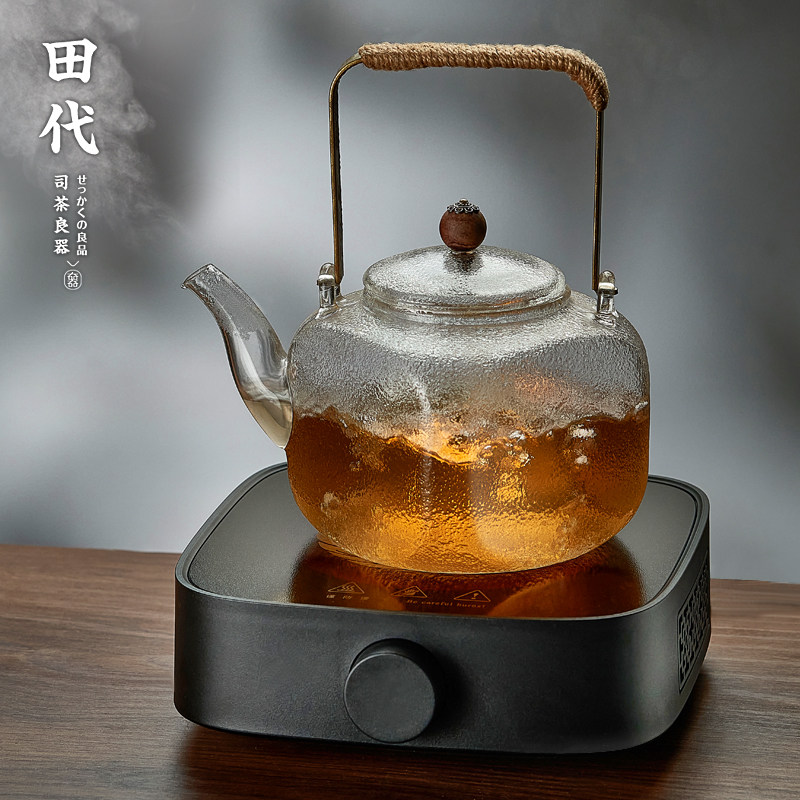田代 耐热家用提梁玻璃茶壶烧水壶泡茶带过滤电陶炉煮茶器煮茶壶