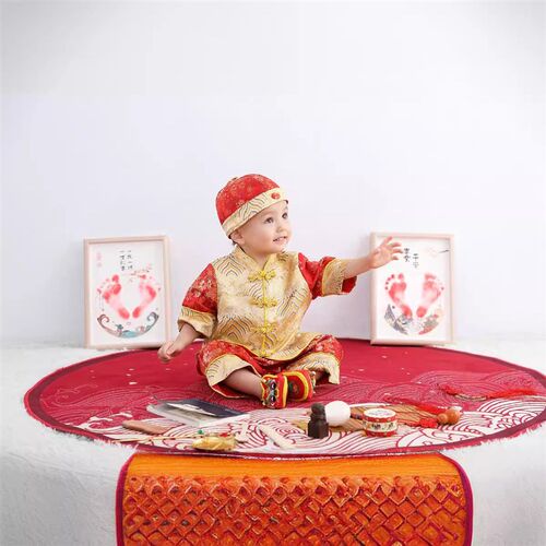 男宝宝周岁礼服夏季新款婴儿夏季抓周服百日宴礼服周岁中国风衣服