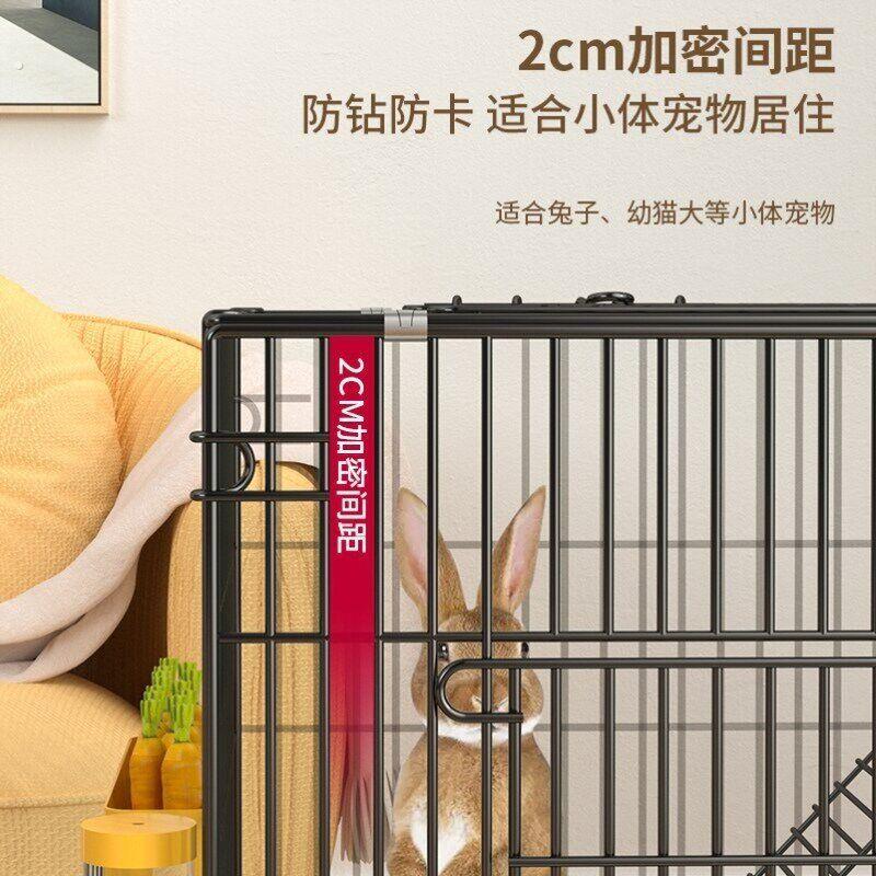 的带门加粗兔子笼子铁丝网加密别墅专用网可室外加高大型鸡笼子免