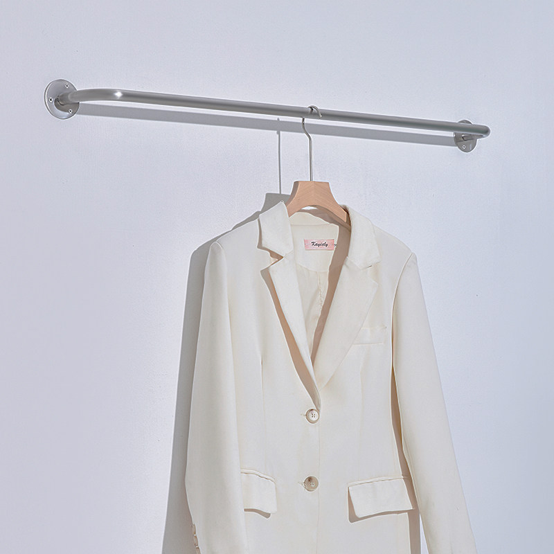 服装店上墙展示挂钩挂衣杆服装店专用墙面展示架墙上挂衣架侧挂架