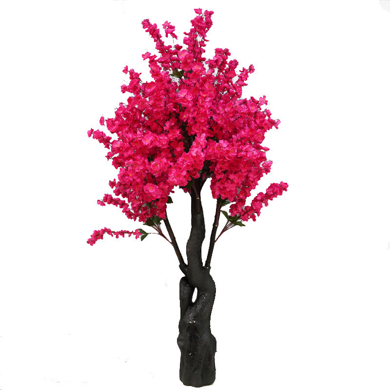 仿真绿植盆栽大型桃花树客厅摆设绢花花艺落地假花室内装饰防真花