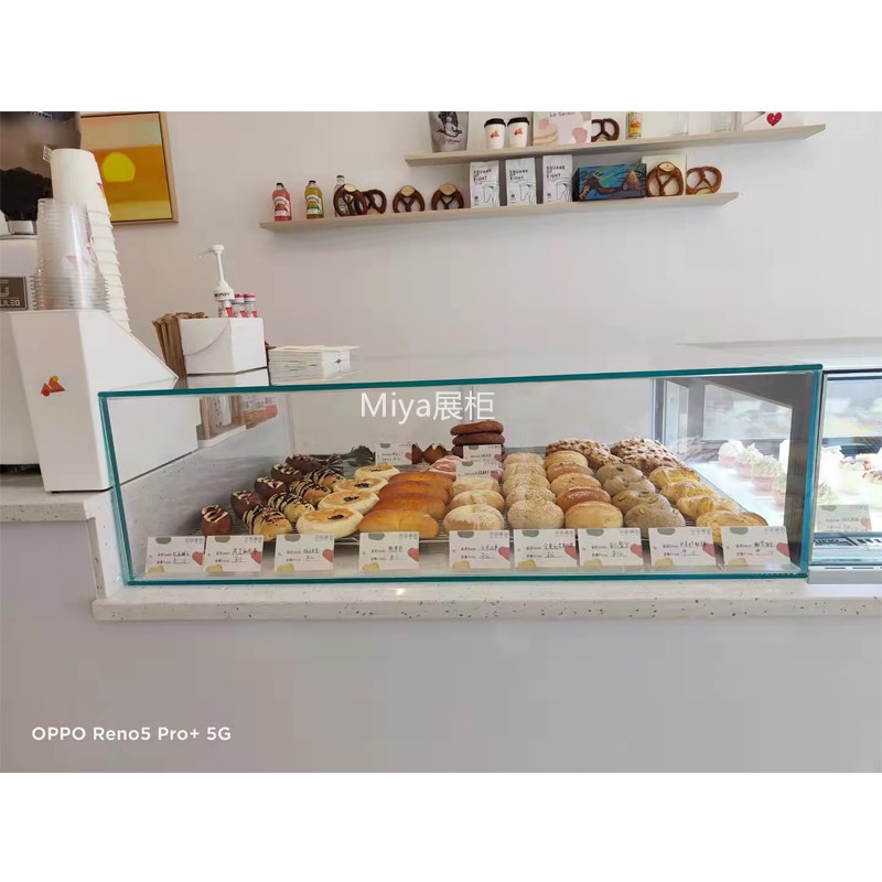 定制烘焙店铺小型玻璃展示柜面包店展柜常温蛋糕柜咖啡厅甜品展架