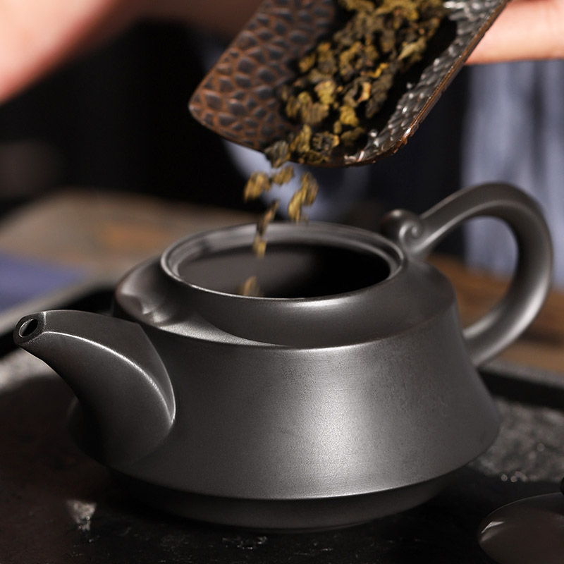 原矿黑紫砂壶老紫泥家用大容量复古茶壶功夫茶具泡茶壶2026新款