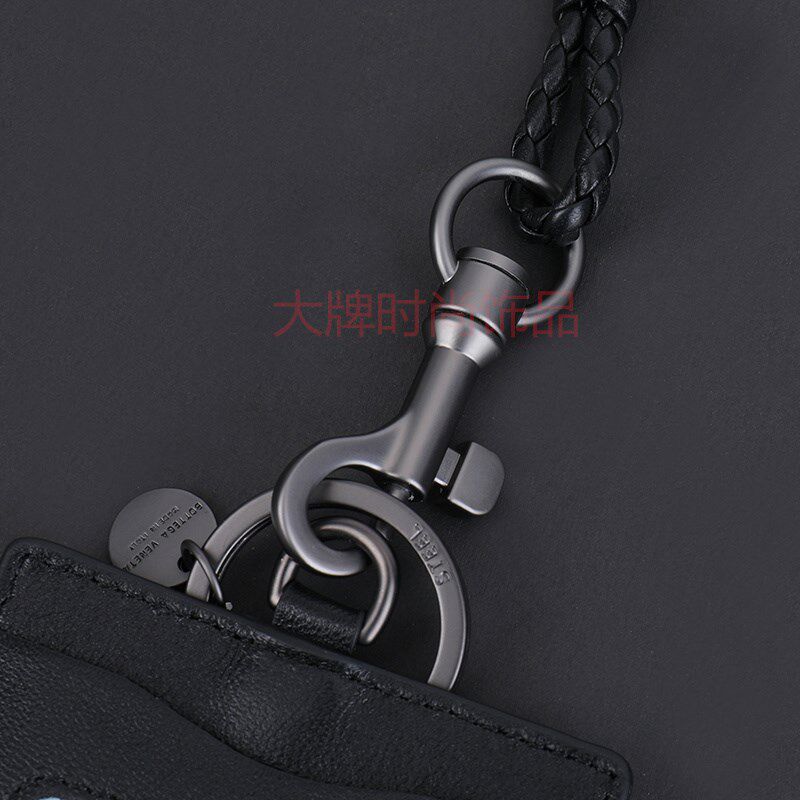 员工工牌胸卡挂绳工作证套情侣挂脖羊皮编织卡套真皮门禁卡夹挂颈