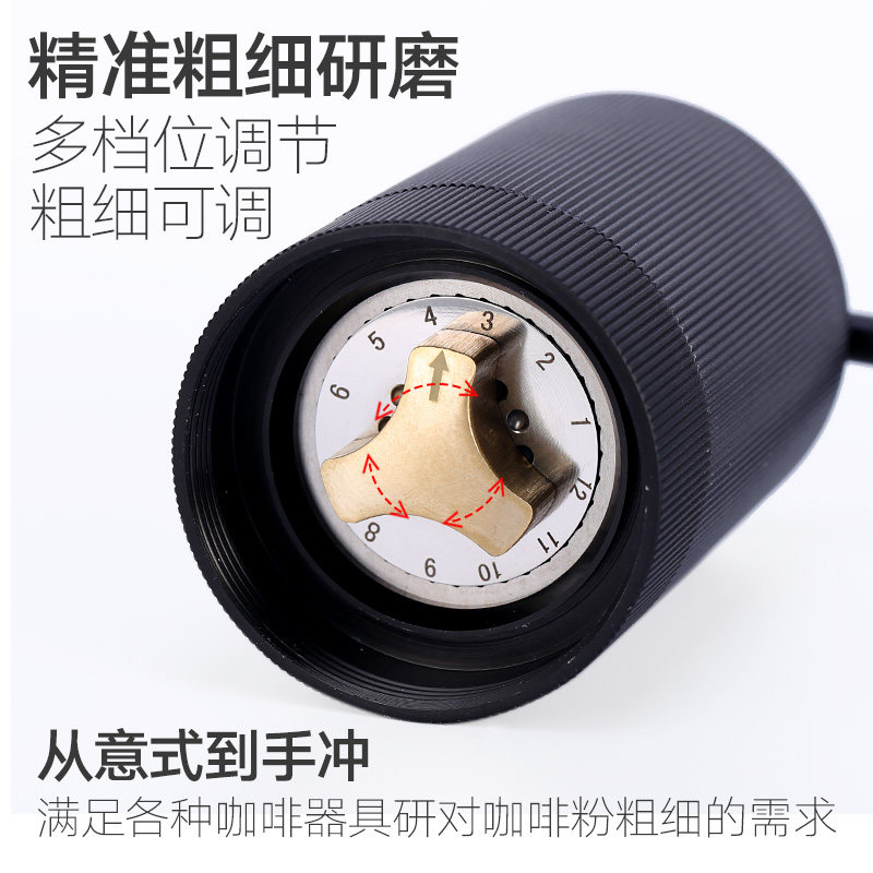 koonan手摇磨豆机家用便携式小型手磨咖啡机可调手动咖啡豆研磨机