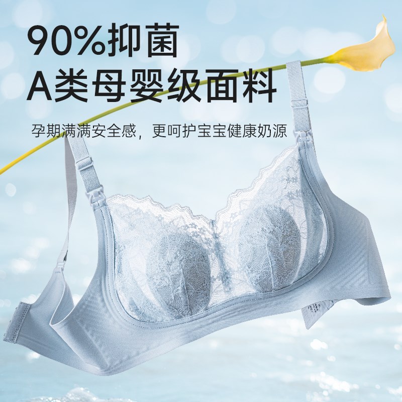 哺乳内衣薄款防下垂聚拢产后喂奶大胸浦乳期胸罩孕妇孕期专用文胸