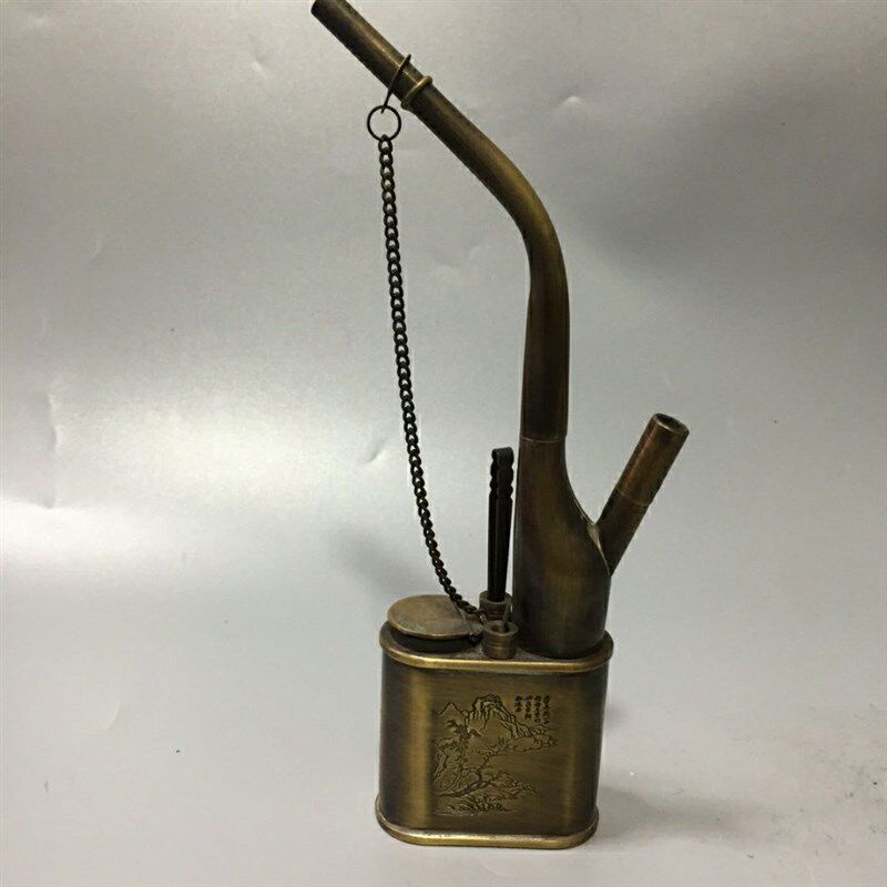 仿古做旧复古老式纯铜加厚水过滤烟斗水烟袋锅水烟壶烟嘴烟筒加厚