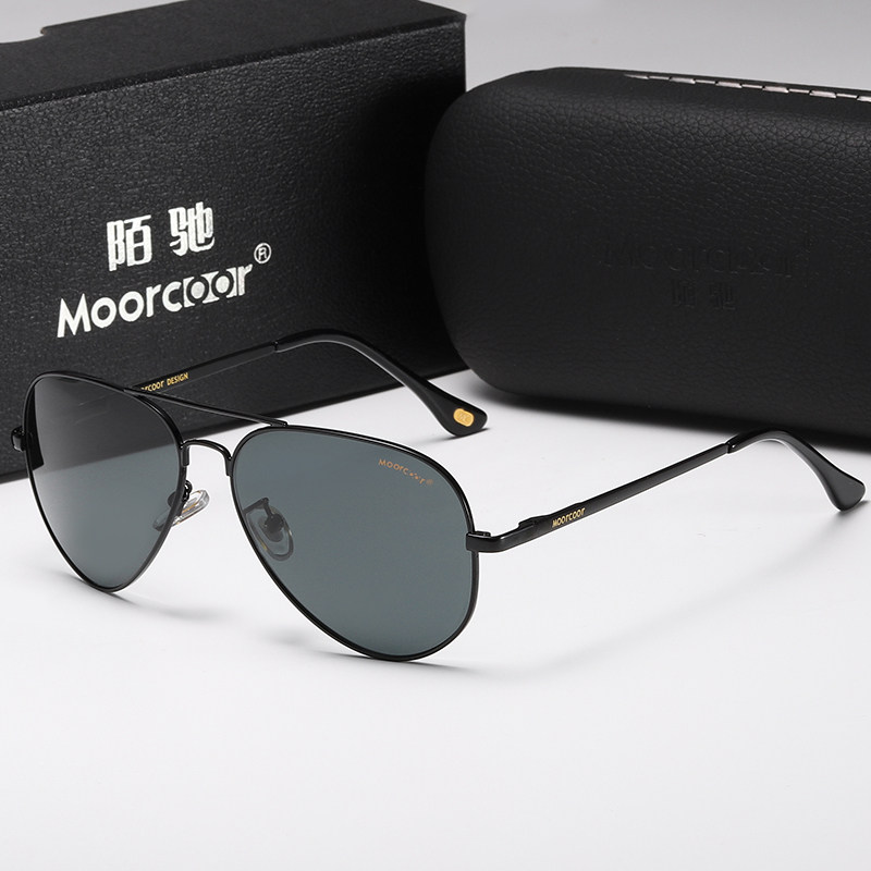 玻璃偏光太阳镜男士飞行员眼镜司机墨镜女潮圆脸蛤蟆镜开车驾驶镜