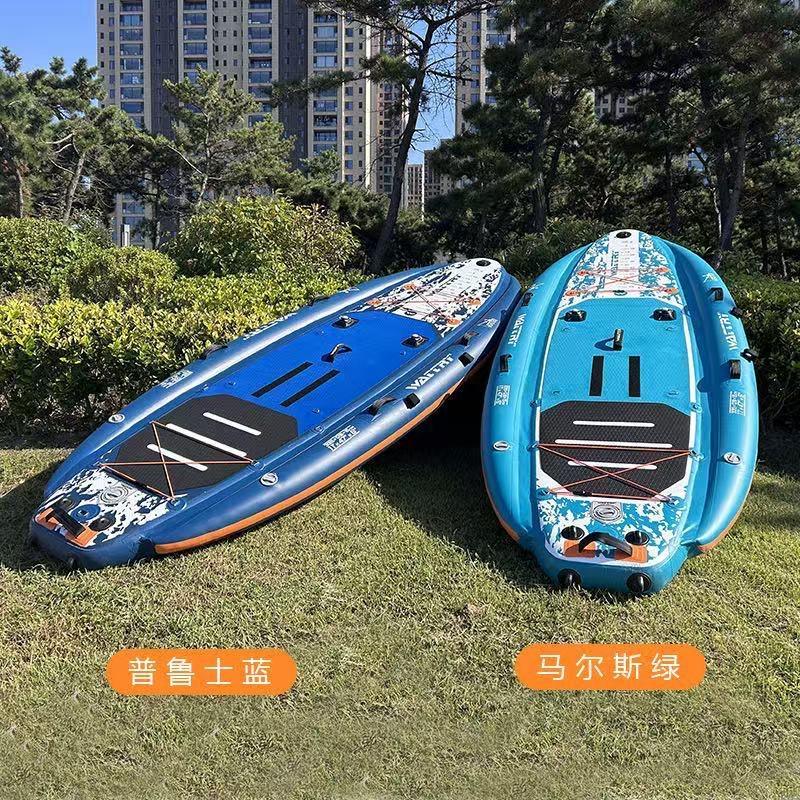 充气可折叠钓鱼划水桨板SUP加厚桨板三气囊海钓专用船