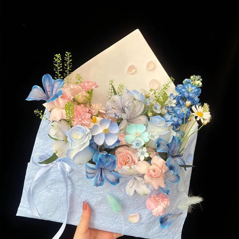 小众浪漫玫瑰信封花束成品干花彷真花永生花束生日礼物送女友闺蜜