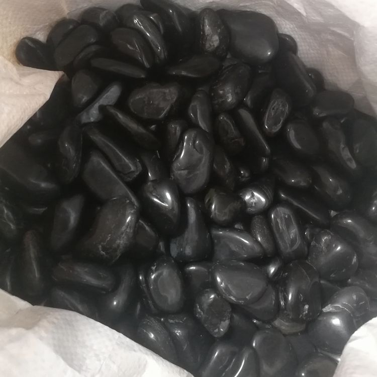 黑色鹅卵石天然雨花石原石鹅暖石工程园林庭院铺路铺地黑石头按吨