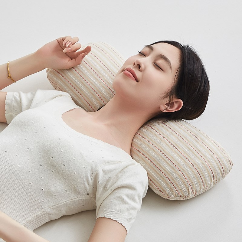 全荞麦颈椎枕头家用枕芯单人助睡眠护颈睡觉专用枕骨头枕颈椎反弓