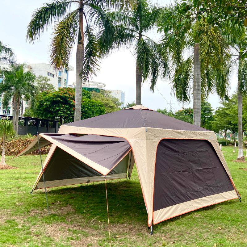 户外天幕帐篷防雨防晒涂银沙滩凉棚野外露营便携式折叠超大遮阳棚