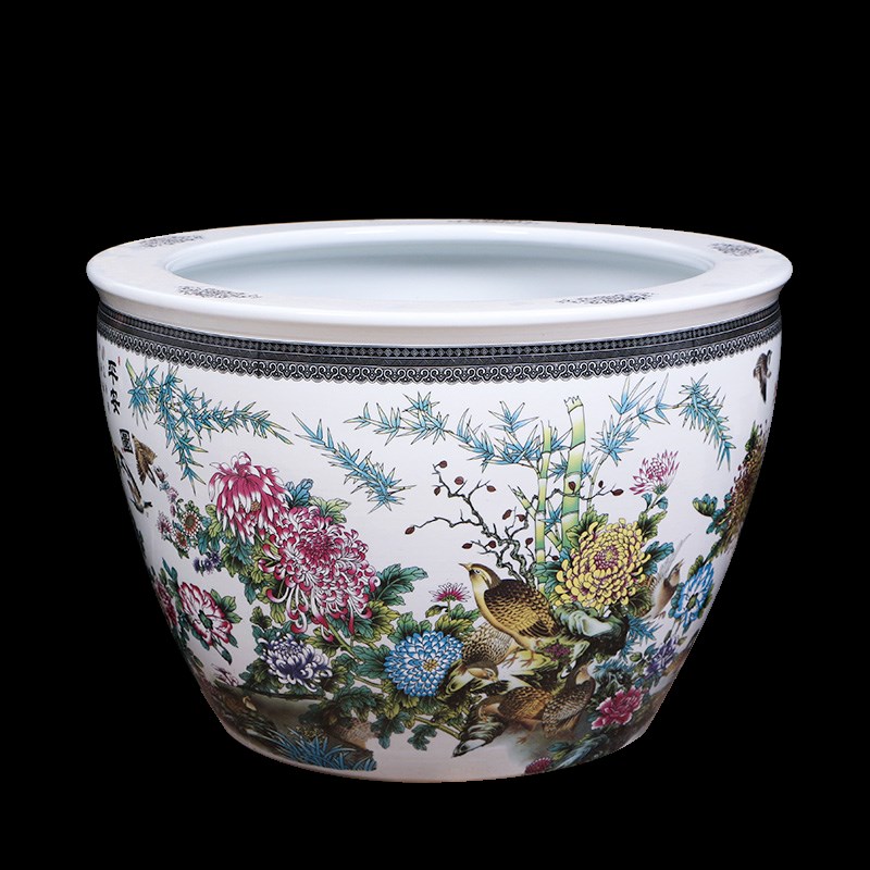 睡莲花盆陶瓷青花瓷碗莲荷花家用大号清仓铁树盆庭院特大水缸养鱼