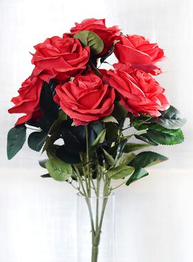 欧式仿真花束绢花套装摆件客厅餐桌假花干花盆栽摆设装饰花艺新房