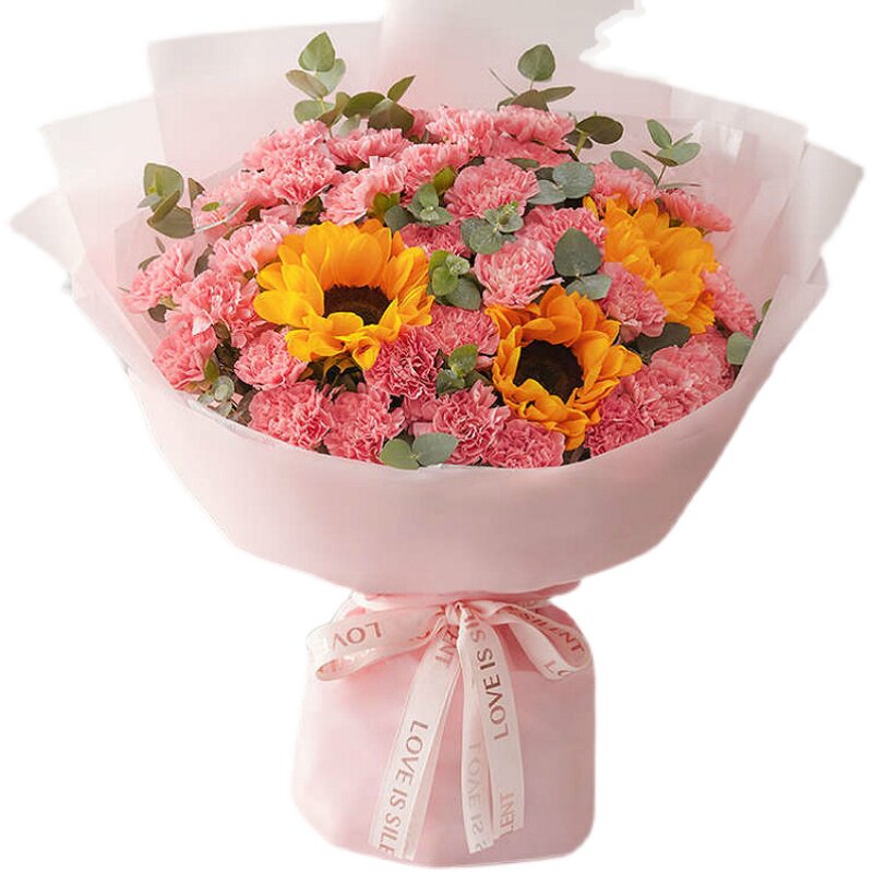 母亲节康乃馨花束鲜花速递同城送妈妈生日杭州北京上海深圳配送花
