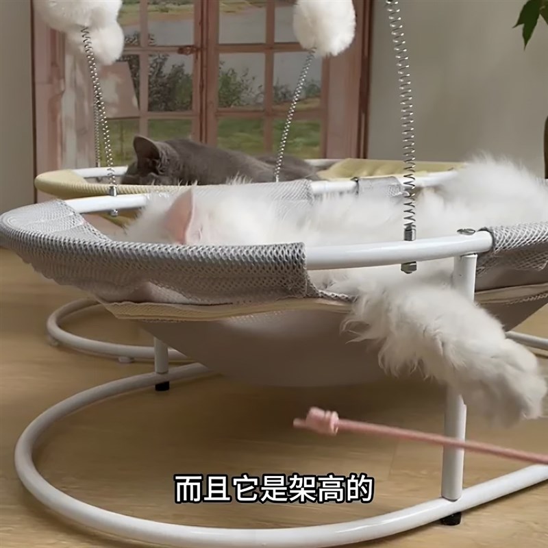 宠物行军床夏季透气猫吊床可拆洗离地防潮猫窝猫床小型犬狗床狗窝
