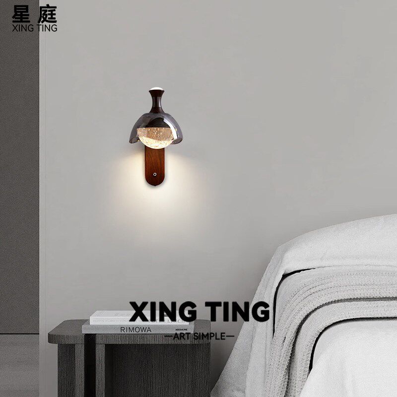 意式轻奢床头壁灯2026年新款高级感玻璃装饰主卧室书房间阅读壁灯