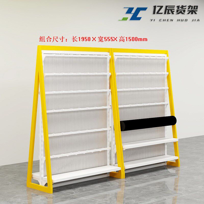 精品店饰品货架展示架发饰头箍项链展示柜店铺专用双面中岛柜摆台