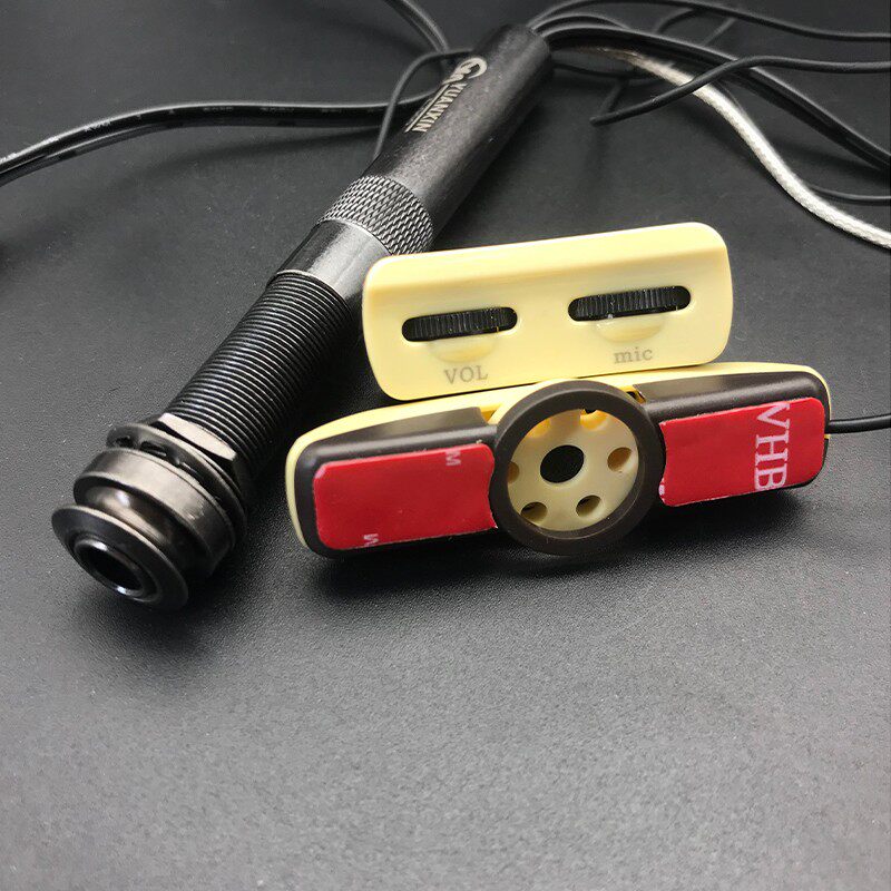 古典民谣木吉他音孔拾音器A-202笔管拾音器带打板带麦克风拾音器