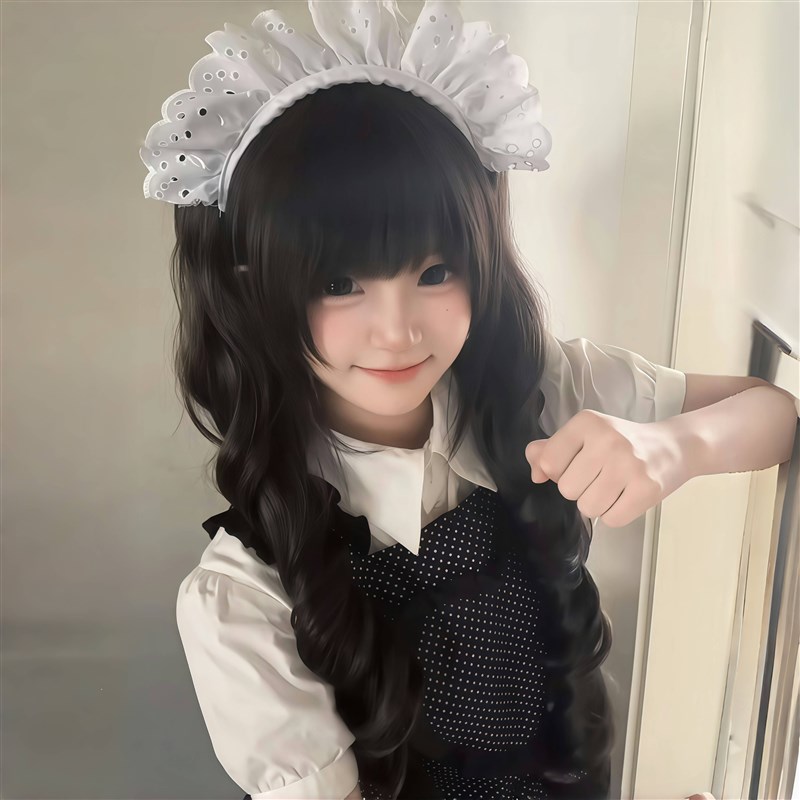 假发女双马尾自然可爱Lolita洛丽塔短发抓夹长卷发doll萝莉全头套