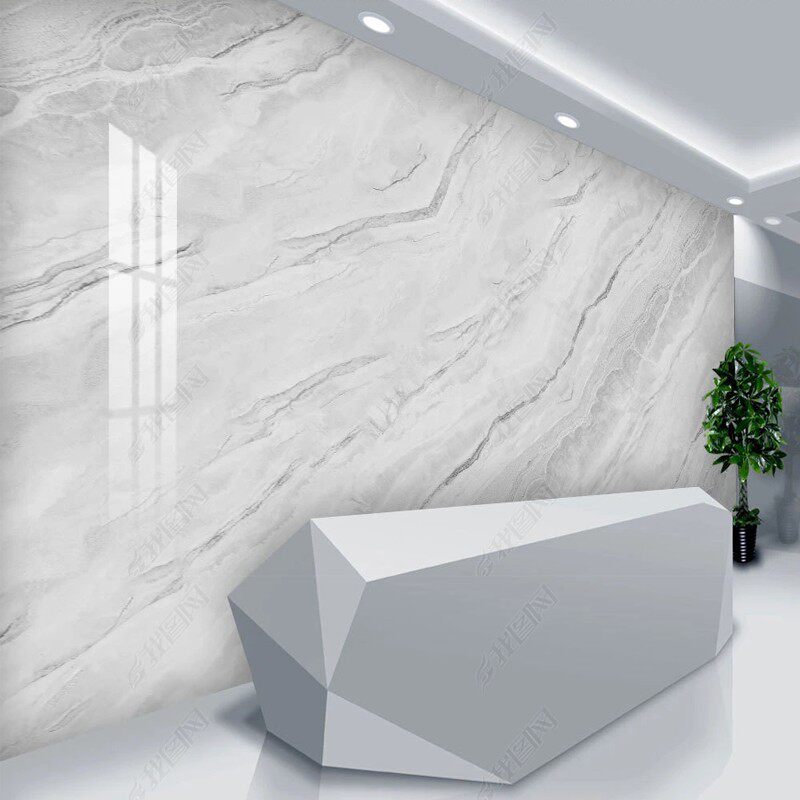 仿大理石纹墙纸科技公司背景墙壁纸美容美发店前台3d壁画轻奢大气