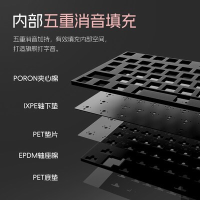 VGN VXE75 V2客制化机械键盘75%铝坨坨gasket结构热插拔无线