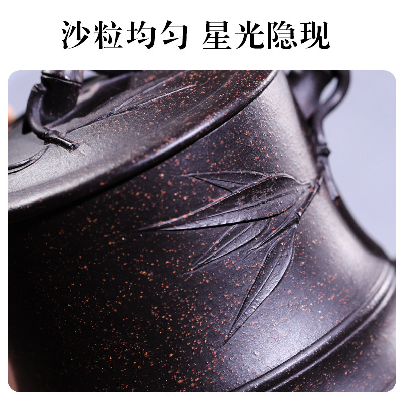 六十目黑金沙正宗宜兴全手工紫砂杯男士办公泡茶杯高档盖杯非陶瓷