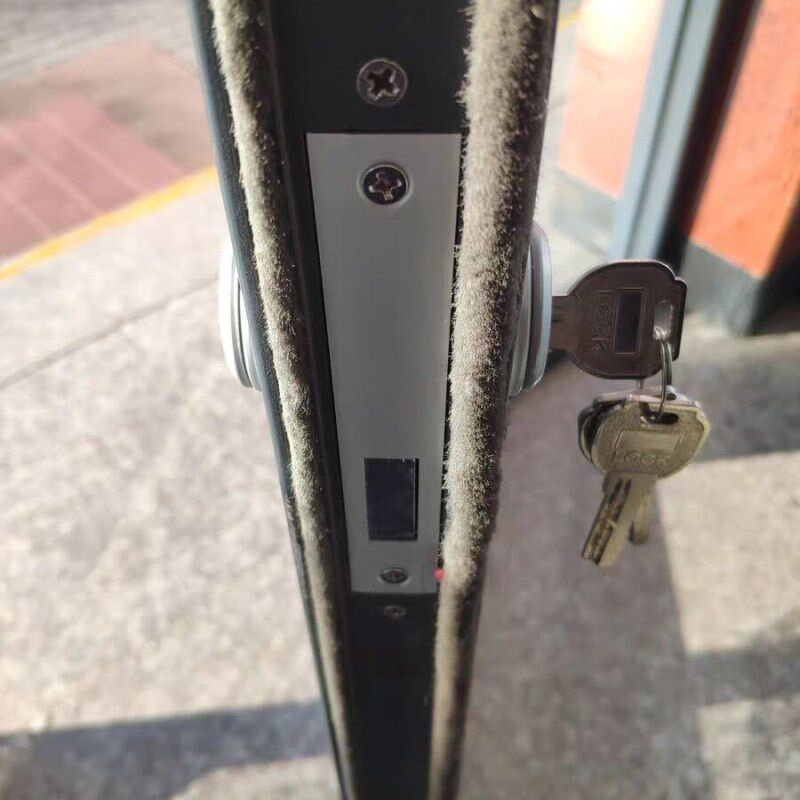 .肯德基门锁通用型铝合金型材门双头面锁芯锁胆有框玻璃门配件地